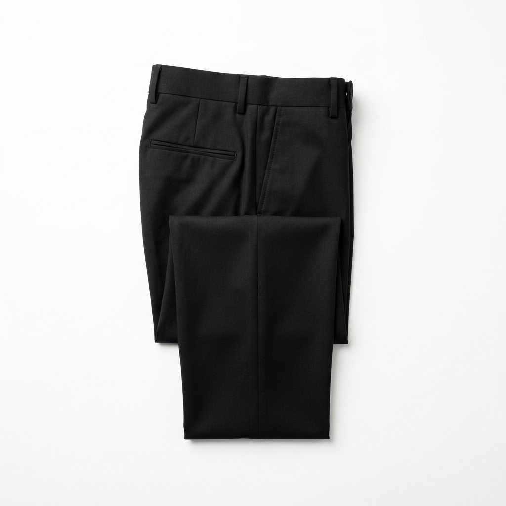 Vastram Classic Jet Black Formal Trousers